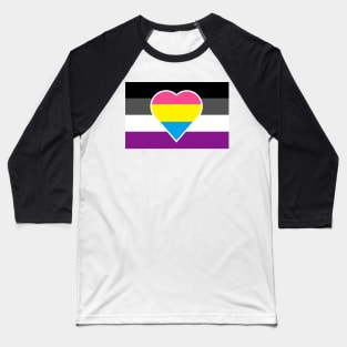 Panromantic Asexual Flag Baseball T-Shirt